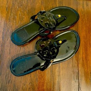 Tory Burch Miller Patent Leather Thong Sandals